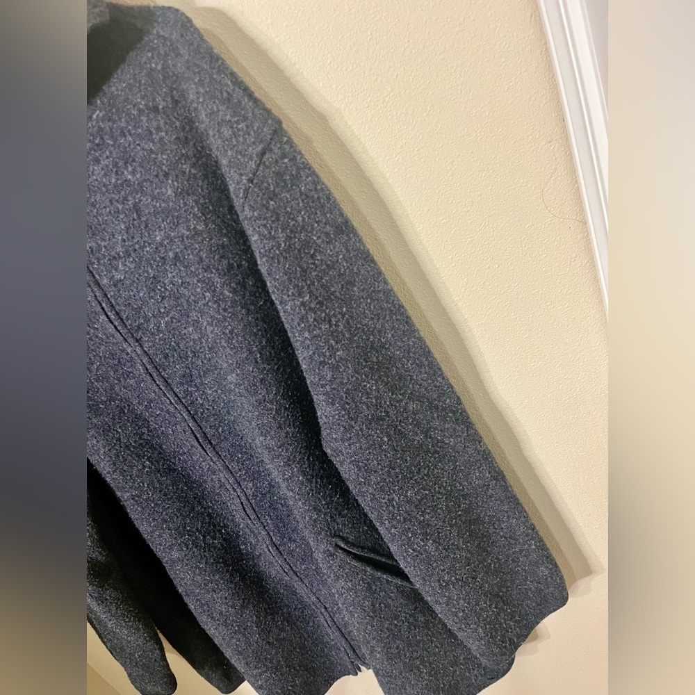 Eileen Fisher Woman Fuzzy Lambswool Blend Zip Up Jacket - Picture 4 of 16